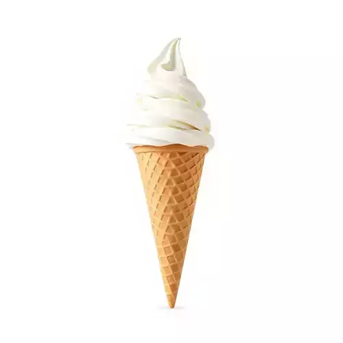 Vanilla Soft Serve Cone model pack Low-poly 3D model 2