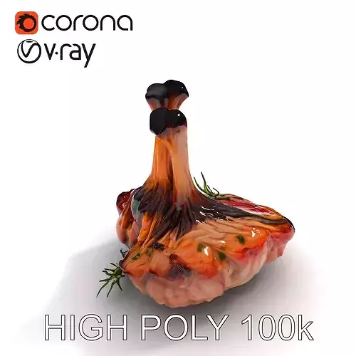 Rack of Lamb with Herbs model pack Low-poly 3D model