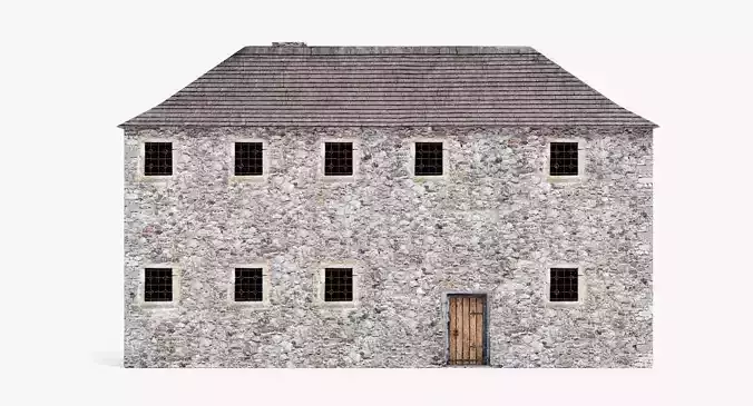 Medieval House - Architectural Prop for Modular Building 3D model 2