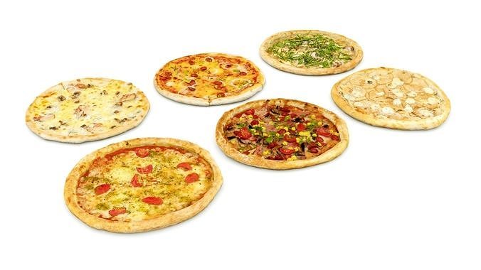 Pizza Collection 6 items italian food vol 3 3D model 2
