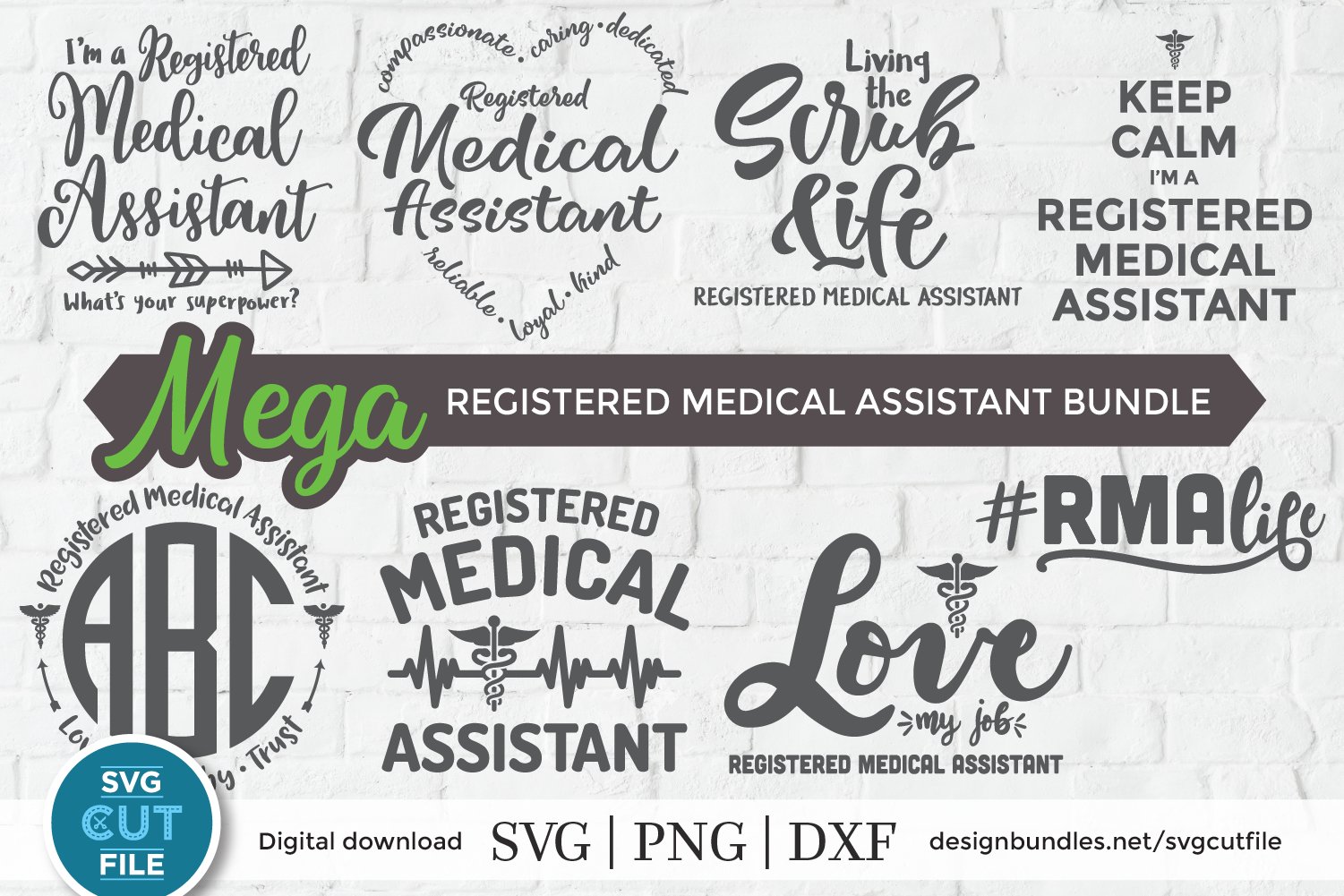 Registered Medical Assistant svg bundle, RMA svg bundle dxf