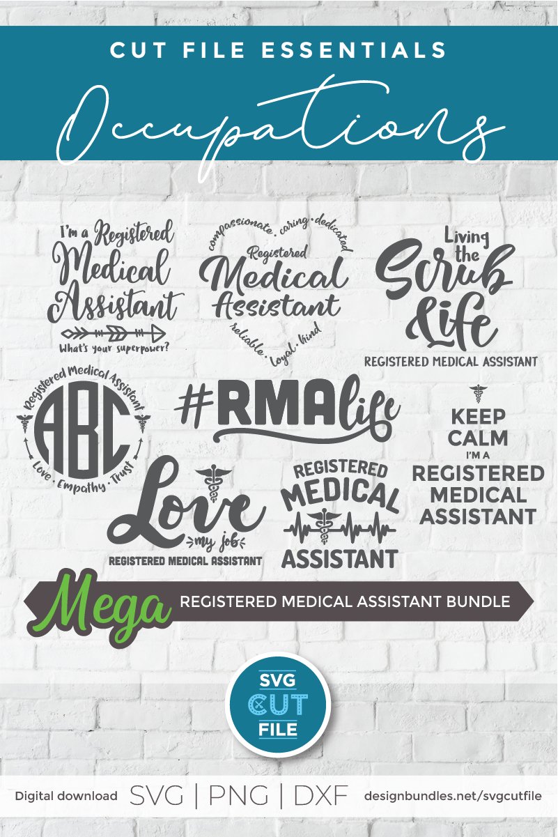 Registered Medical Assistant svg bundle, RMA svg bundle dxf 2