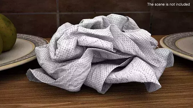 Crumpled Napkins Collection 3D Model Pack 3