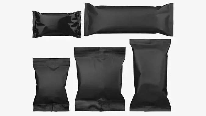 Snack Pack Foil Wrapper Mockup Set