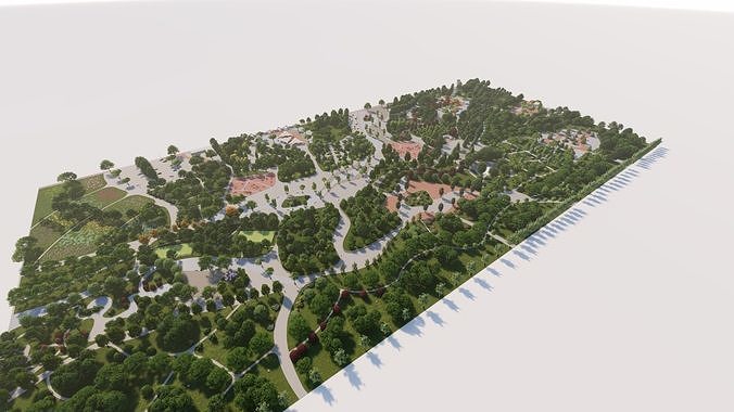 Master park-Regional park project-Private Park Landscape 3D model