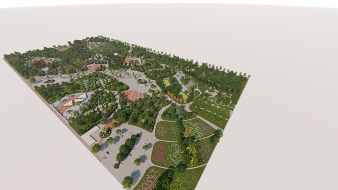 Master park-Regional park project-Private Park Landscape 3D model 3