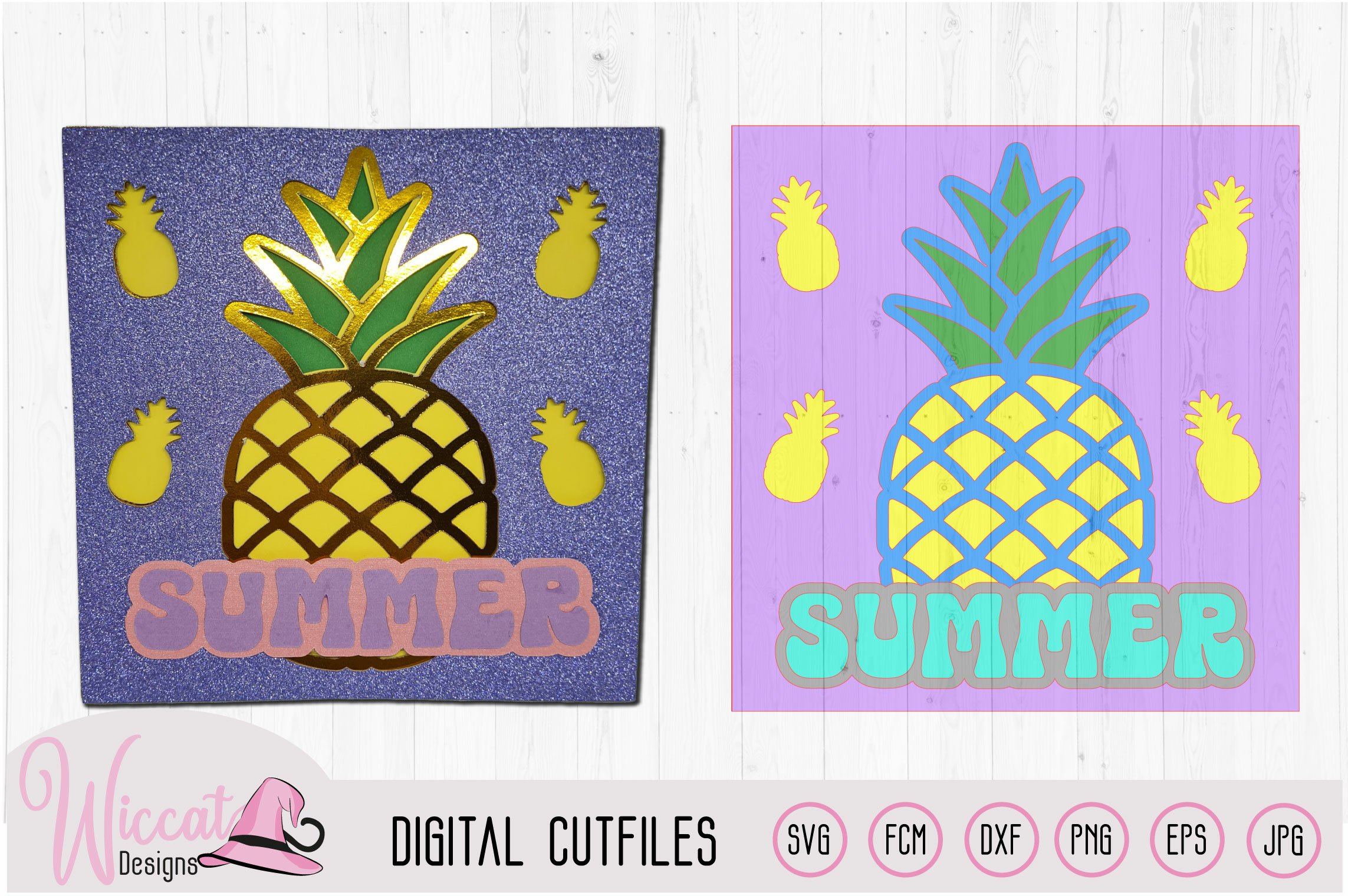 Pineapple craft bundle, paper craft bundle 2